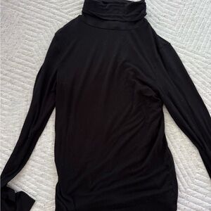Black Turtleneck Long Sleeve Top